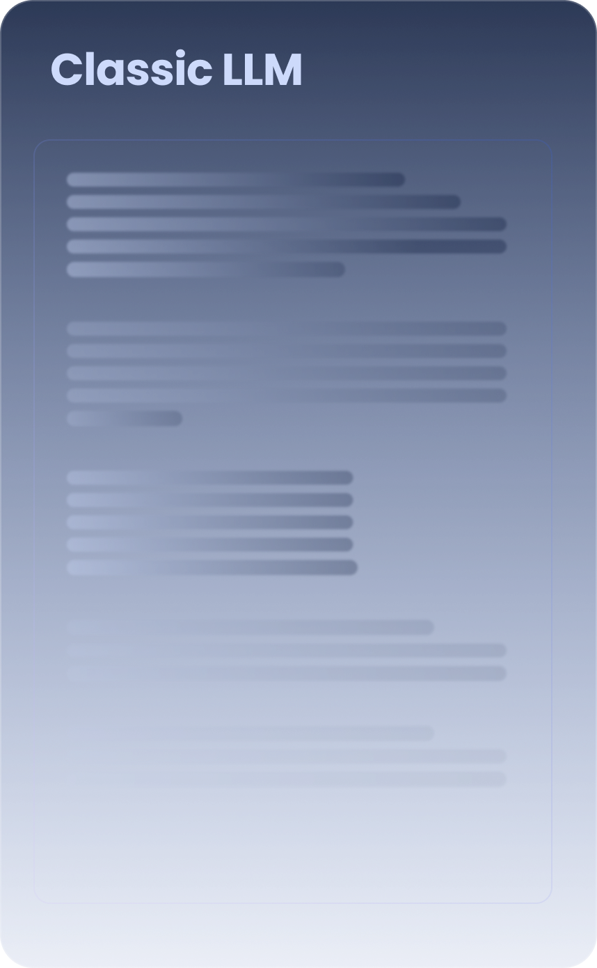 A traditional text-only chatbot reply for comparison