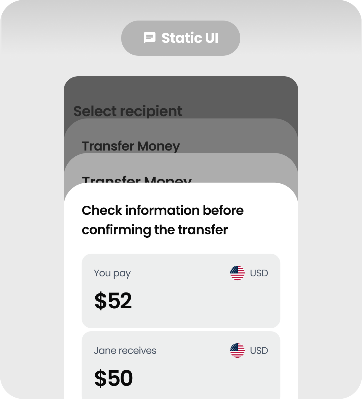 Financial Services: traditional static interface