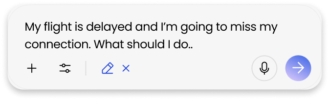 The prompt input that drives the generated interface